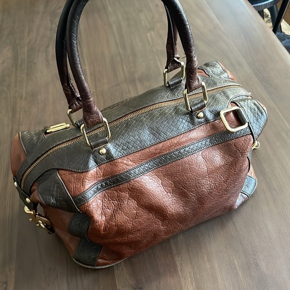 Rebecca Minkoff two-tone leather original MAB satchel - Picture 3 of 16